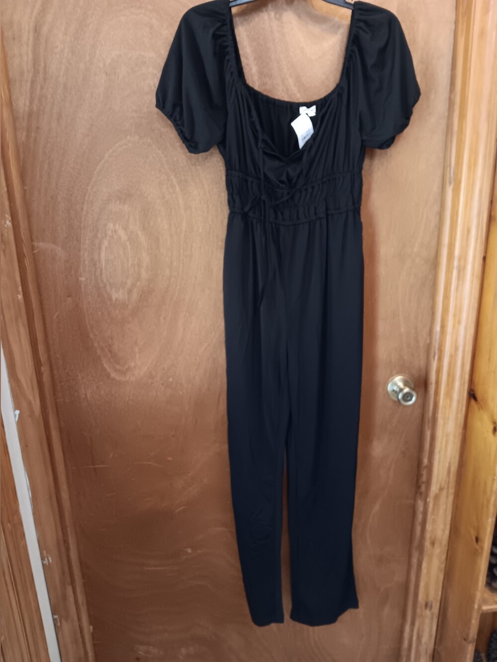 Wishlist Apparel Women's Black Puff Sleeve Jumpsuit